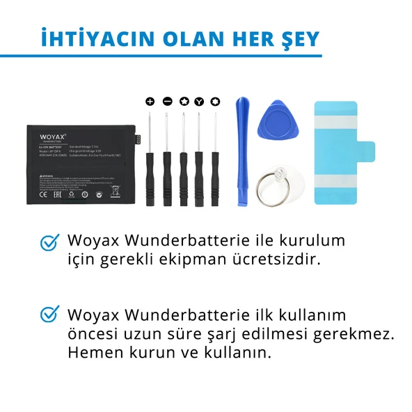 Woyax by Deji OnePlus 9 Pro Uyumlu Premium Batarya BLP827 - 5