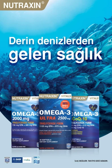 Nutraxin Omega-3 2000 mg 60 Kapsül - Resim 4