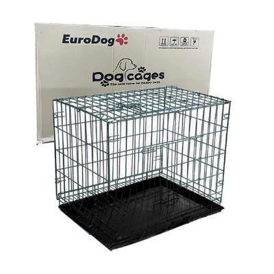 EuroDog Köpek Kafesi Siyah Dövme 92 x 61,5 x 68,5 Cm