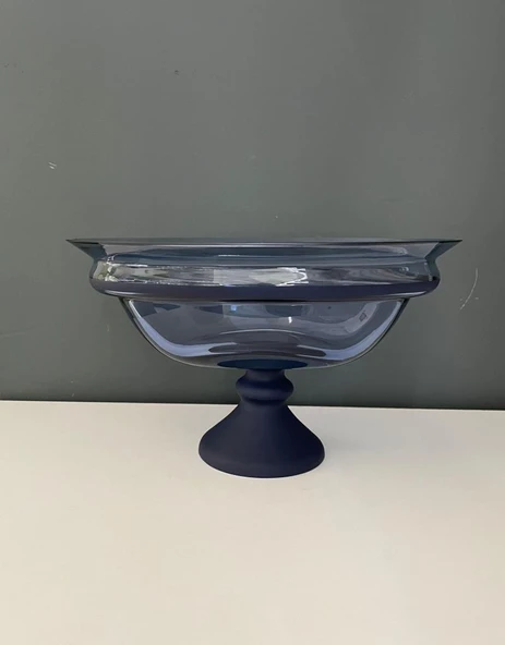 DECORIUM AYAKLI GONDOL YARI MAT KOBALT 29X17 CM