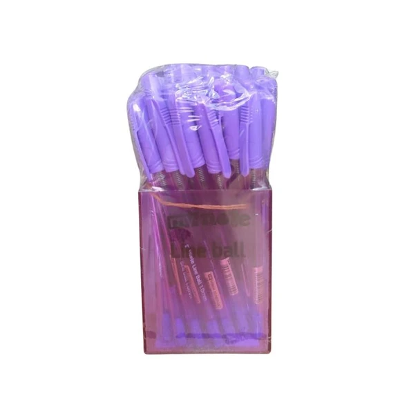 Mynote Line Ball 50'li PP Kutu Neon Mor