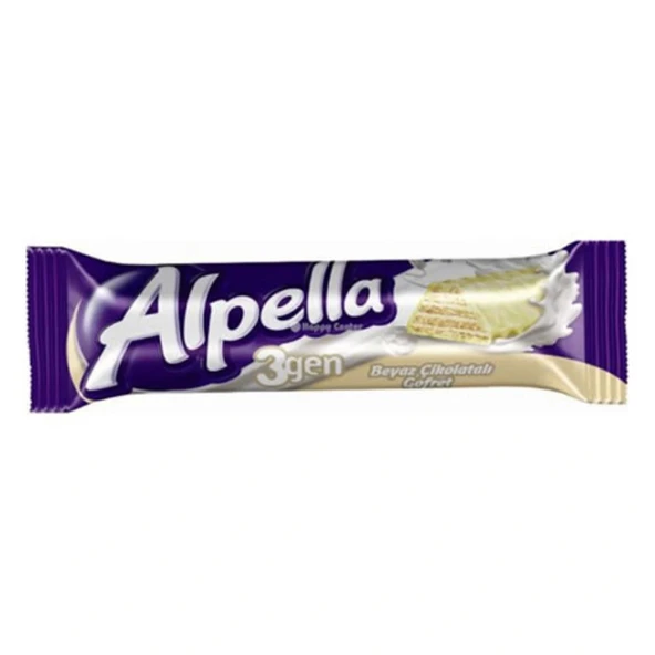 Ülker Alpella 3gen Gofret Beyaz 28gr - 1