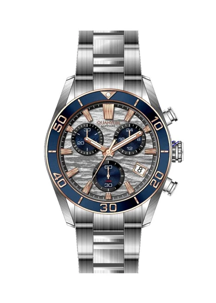 Quantum PWG1199.530 Safir Camlı Çelik Kordon Çelik Kasa 10 ATM Suya Dayanıklı Metalik Renk Erkek Kol Saati