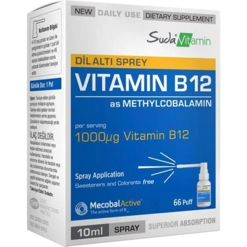 Suda Vıtamın Vıtamın B12 Sprey 10 Ml