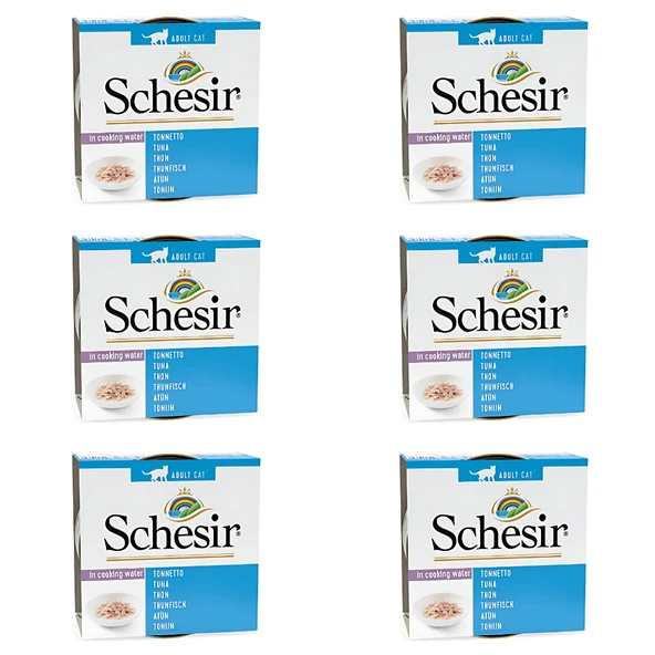 Schesir Naturel Ton Balıklı Yetişkin Kedi Konservesi 85 Gr (6 Adet)