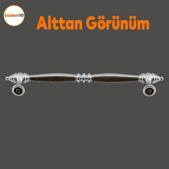 Mobilya Mutfak Dolabı Çekmece Dolap Kapak Kulpu Düz Metal Kulp Kulbu Kulpu 16 Cm-160 Mm Krom - Resim 4