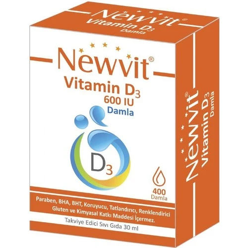 Newvıt Vıtamın D3 600 Iu Damla 30Ml