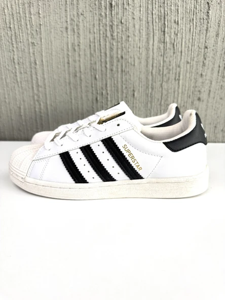 ADIDS SUPERSTAR KADIN SPOR AYAKKABI BEYAZ SİYAH - 3