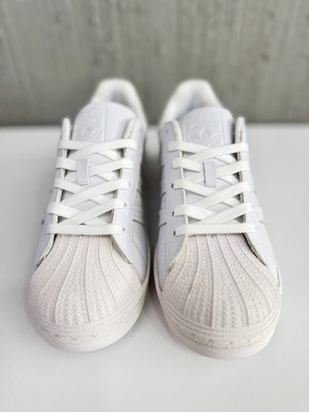 ADIDS SUPERSTAR KADIN SPOR AYAKKABI BEYAZ-BEYAZ