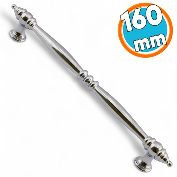 Mobilya Mutfak Dolabı Çekmece Dolap Kapak Kulpu Düz Metal Kulp Kulbu Kulpu 16 Cm-160 Mm Krom ürün görseli