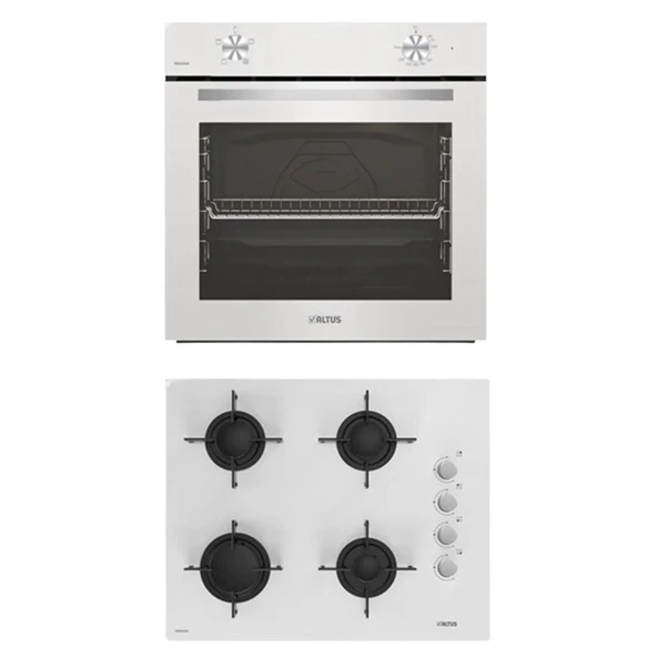 Altus Ala 310Hw Fırın - Ala 159 Dhw Ocak 2'Li Beyaz Ankastre Set