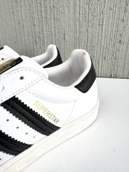 ADIDS SUPERSTAR KADIN SPOR AYAKKABI BEYAZ SİYAH - 2