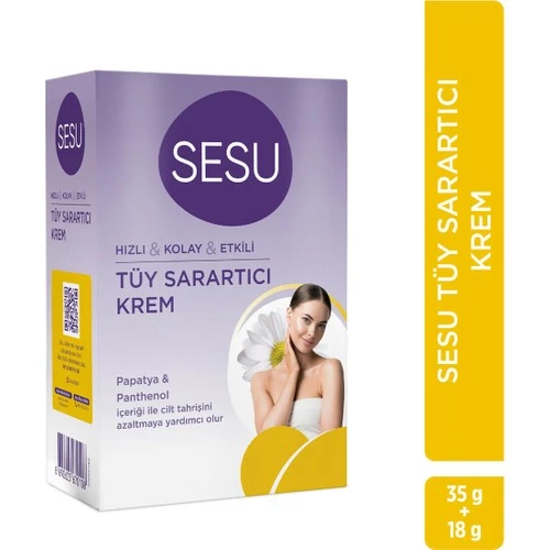 Sesu Tüy Sarartıcı Krem 35Gr + 18Gr