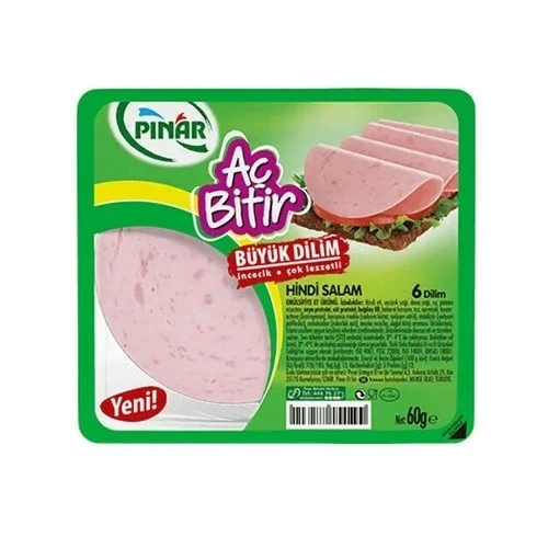 Pınar Aç Bitir Hindi Salam Büyük Dilim 60 Gr