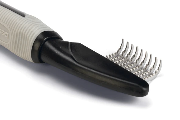 Beeztees Orta ve Uzun Tüylü Köpek Kıtık Açıcı Tarak, Siyah Gri, 19x5x2cm - Resim 2