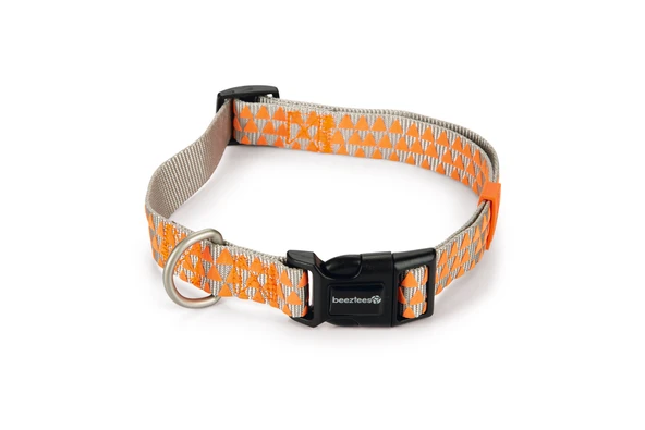 Beeztees Köpek Boyun Tasması, Açık Gri Turuncu, 48-70cm