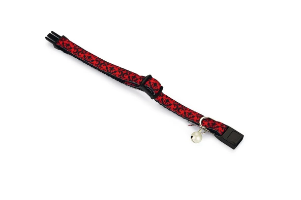 Beeztees Yavru Kedi Boyun Tasması, Zilli, Kırmızı, 16-23cm - Resim 3