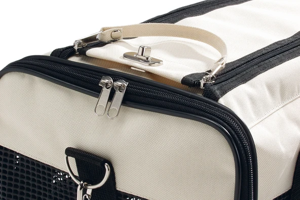 Beeztees Köpek Taşıma ve Seyahat Çantası, Krem/Mavi, 43x25x27cm - Resim 6