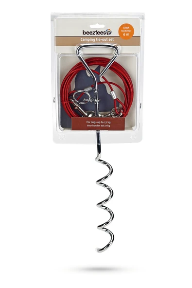 Beeztees Köpek ve Kedi Bahçe Bağlama Kancası ve 6m Halatı, 27Kg'ye Kadar, 41x0,8cm - Resim 2