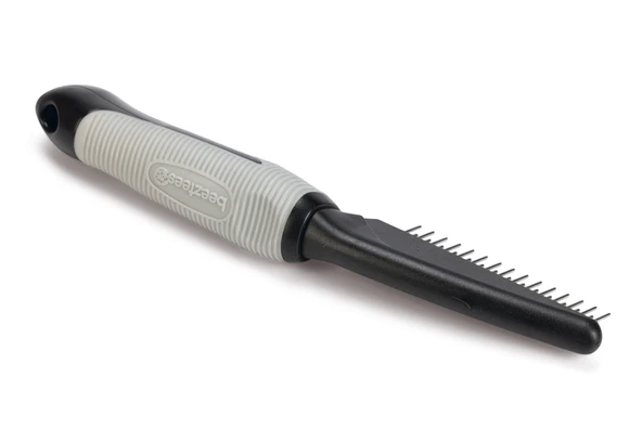 Beeztees Tüy Dökme Dönemi Köpek Tarağı, S, Siyah Gri, 21cm, 21x5,5x3cm - Resim 2