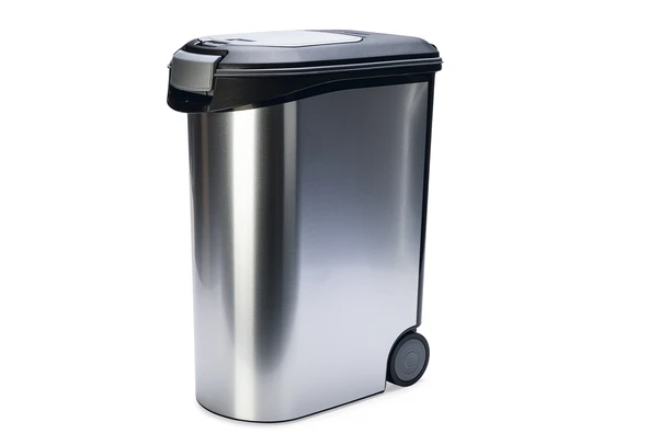 Beeztees Mama Saklama Kabı, Plastik, Tekerlekli, Özel Kapaklı, Dışı Metal Görünümlü 54L ürün görseli