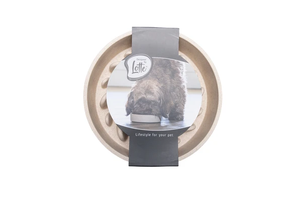 Beeztees DBL Köpek Yavaş Besleme Mama Kabı, Bambu, Bej, 21cm, 1430ml - Resim 8