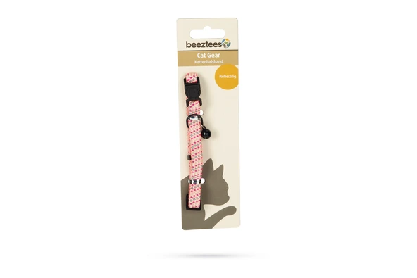 Beeztees Kedi Boyun Tasması, Zilli, Pembe, 24,5-33cm - 2
