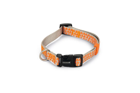 Beeztees Köpek Boyun Tasması, Açık Gri Turuncu, 35-50cm