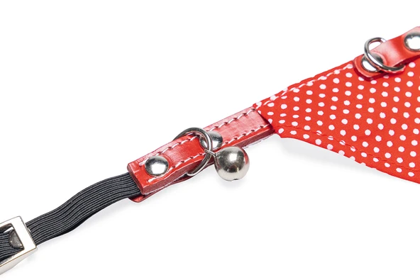 Beeztees Kedi Boyun Tasması, Bandanalı, Zilli, Kırmızı, 24-29cm - Resim 3