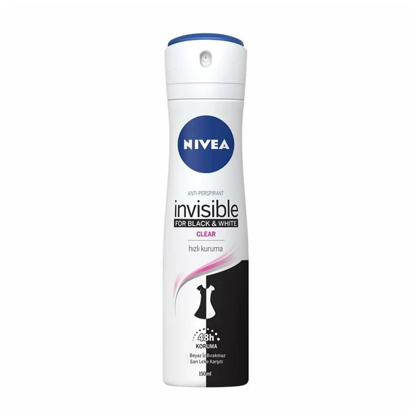 Nivea Invisible for Black & White Deodorant (Clear) 150 ml