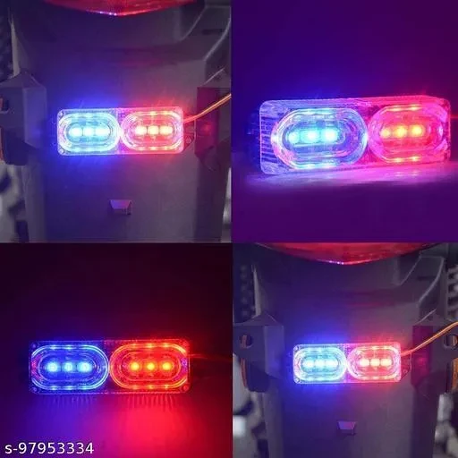 1 Adet 12V Kırmızı - Mavi Işık Animasyonlu Çakar Led, Red - Blue Modüler Led (10 x 3,5 Cm)