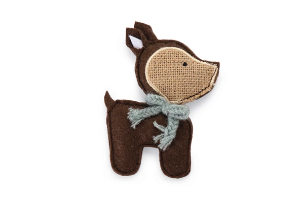 Beeztees Kedi Oyuncağı, Küçük Geyik, Kediotlu, Kahverengi, 10x7x2cm