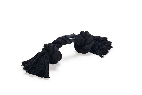 Beeztees Köpek Oyuncağı, Çift Düğümlü Diş İpi, Pamuk İplerden, Siyah, 40x8,5x7cm, 280gr ürün görseli
