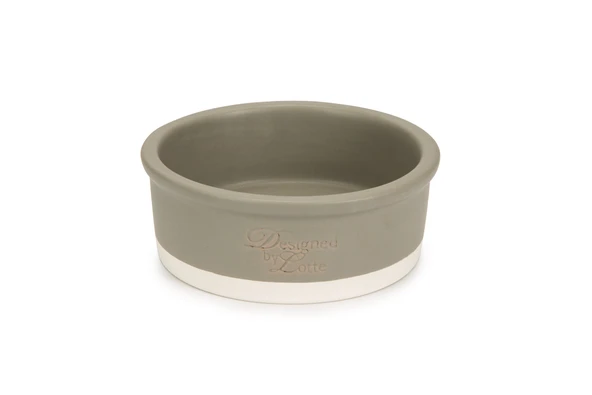 Beeztees DBL Köpek Mama Su Kabı, Seramik, Mat Gri, 16cm, 350ml