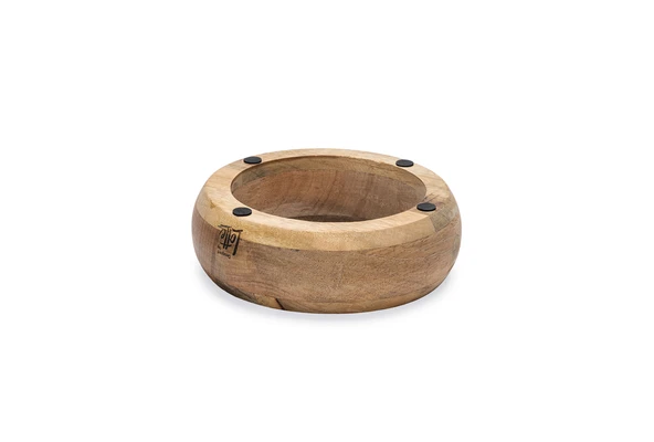 Beeztees DBL Köpek Mama Su Kabı, Dışı Masif Ahşap, Paslanmaz Çelik, 16,5cm, 650ml - 10