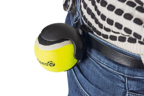 Beeztees Köpek Oyuncağı, Tenis Topu ve Tutma Aparatı, Mavi/Sarı, 6,3cm - Resim 4