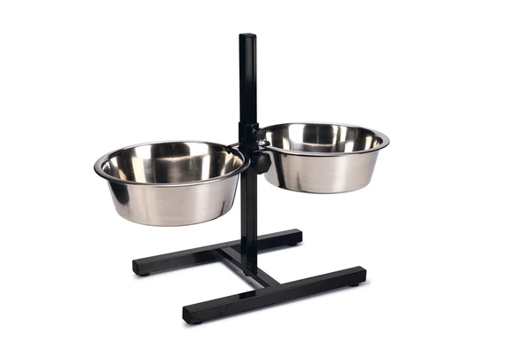 Beeztees Köpek İkili Mama Su Kabı, Ayaklı, Paslamaz Çelik, 28cm, 2x4,5L - Resim 4