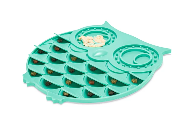 Beeztees Yavru Köpek Mama Yeme Oyuncağı, Baykuş Şeklinde, Silikon, Yeşil, 30x28cm - Resim 8