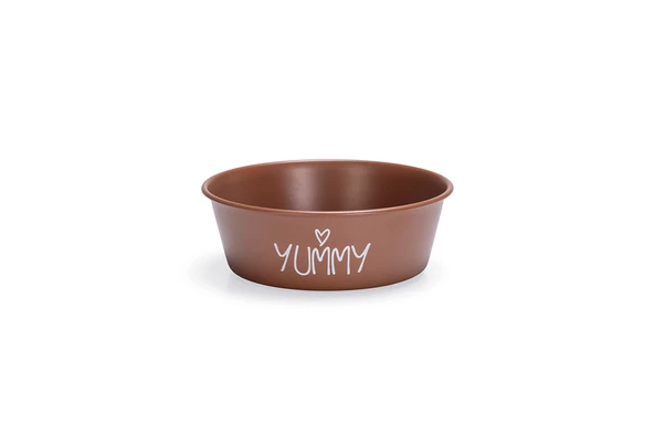 Beeztees Yavru Köpek Mama Su Kabı, Paslanmaz Çelik, Kaymaz Taban, Kiremit, 13cm, 470ml ürün görseli