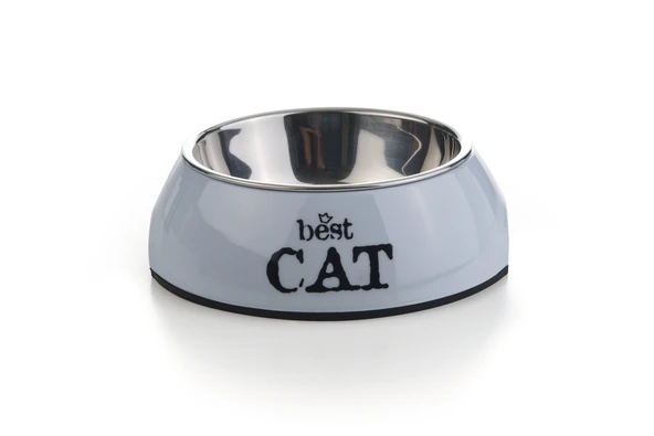 Beeztees Kedi Mama Su Kabı, Paslanmaz Çelik, Gri, 14cmx4,5cm, 160ml