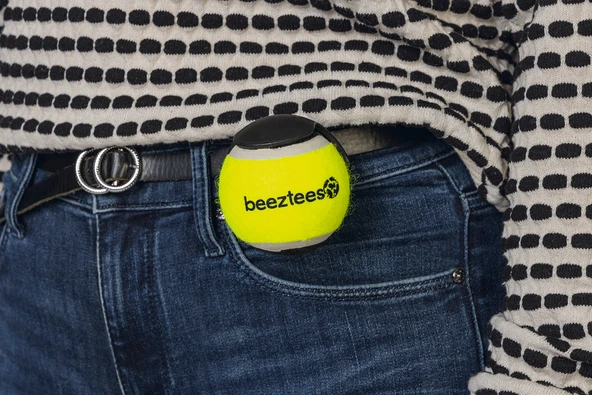 Beeztees Köpek Oyuncağı, Tenis Topu ve Tutma Aparatı, Mavi/Sarı, 6,3cm - Resim 5