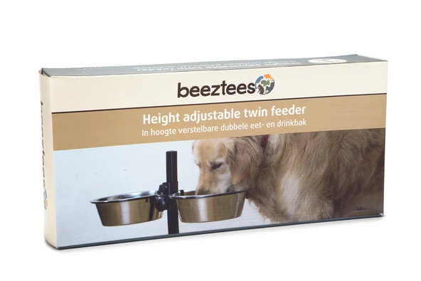 Beeztees Köpek İkili Mama Su Kabı, Ayaklı, Paslamaz Çelik, 28cm, 2x4,5L - Resim 8