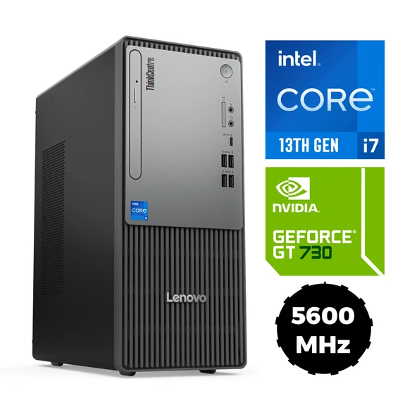 Lenovo ThinkCentre Neo 50T G5 i7-13700 16GB 512GB SSD 4 GB GT730 W11P Masaüstü PC 12UB000LTR 035