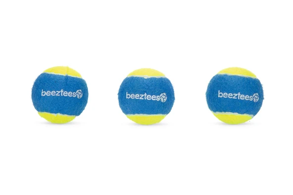 Beeztees Köpek Oyuncağı, Tenis Topu, Mavi/Sarı, 3 Adet, 6,3cm ürün görseli