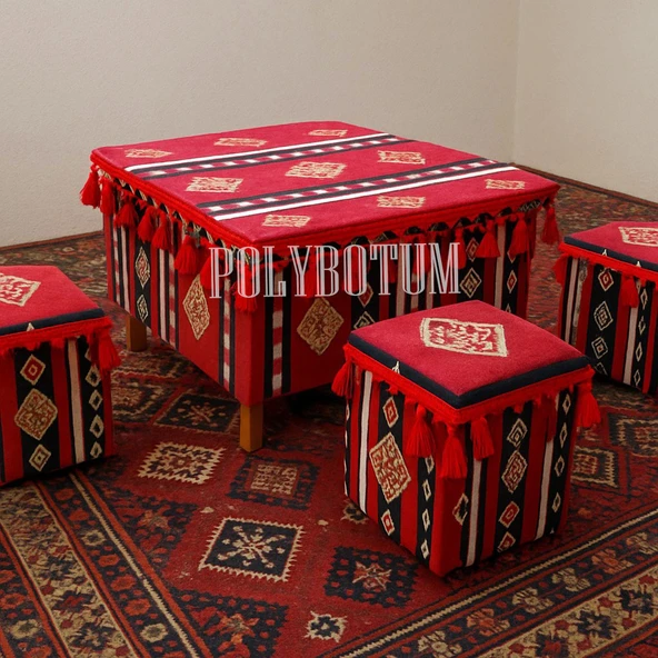 OTANTİK ŞARK KÖŞESİ MASA TABURE TAKIMI