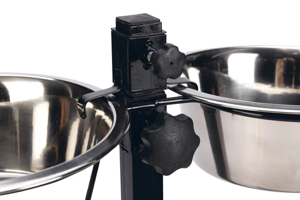 Beeztees Köpek İkili Mama Su Kabı, Ayaklı, Paslamaz Çelik, 28cm, 2x4,5L - Resim 5