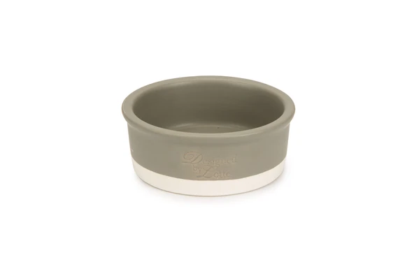 Beeztees DBL Köpek Mama Su Kabı, Seramik, Mat Gri, 13cm, 160ml