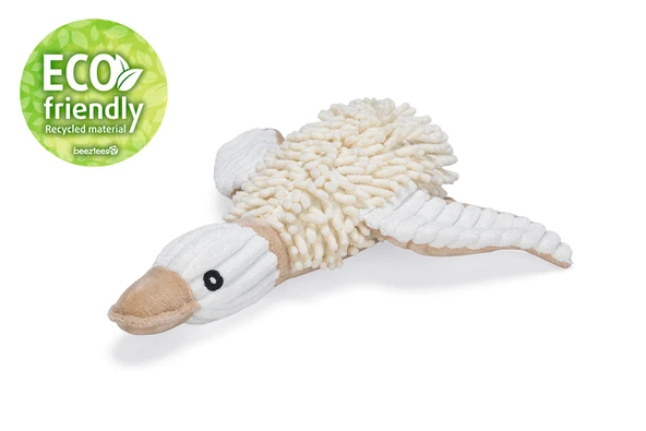 Beeztees Köpek Oyuncağı, Ördek, Peluş, Beyaz, 33x33x9cm - Resim 2