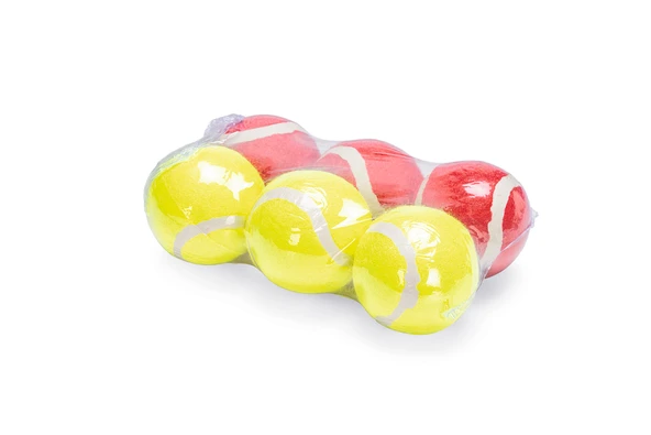 Beeztees Köpek Oyuncağı, Tenis Topları, Kırmızı/Sarı, 6 Adet, 6,5cm - Resim 5