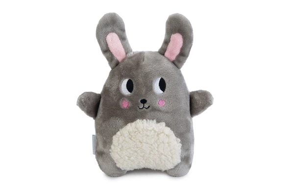 Beeztees Yavru Köpek Oyuncağı, Kalp Atışlı, Tavşan, Peluş, Gri, 25x20x7,5cm